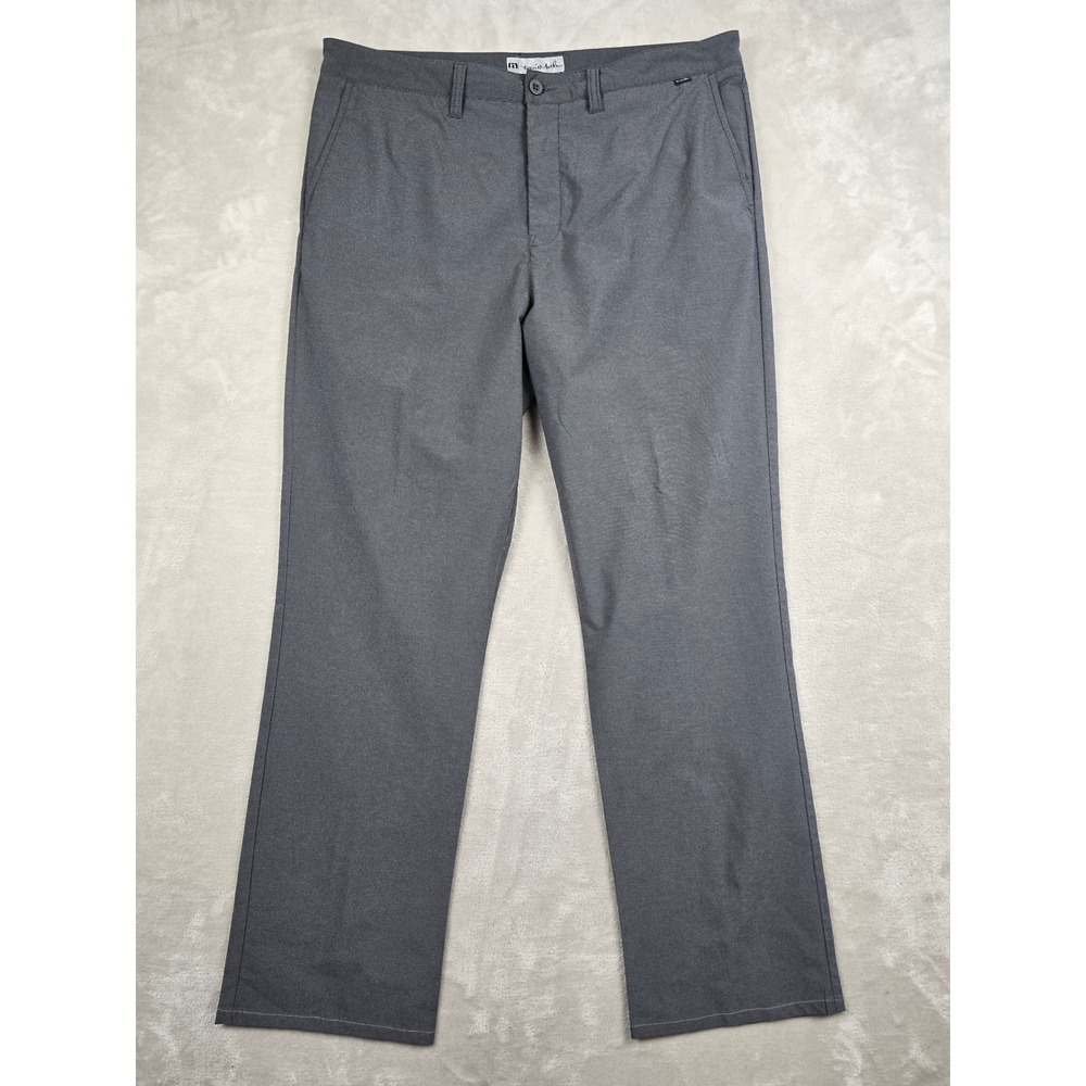 Travis Mathew Golf Pants Mens 38x32 Gray Performance Stretch Straight Leg